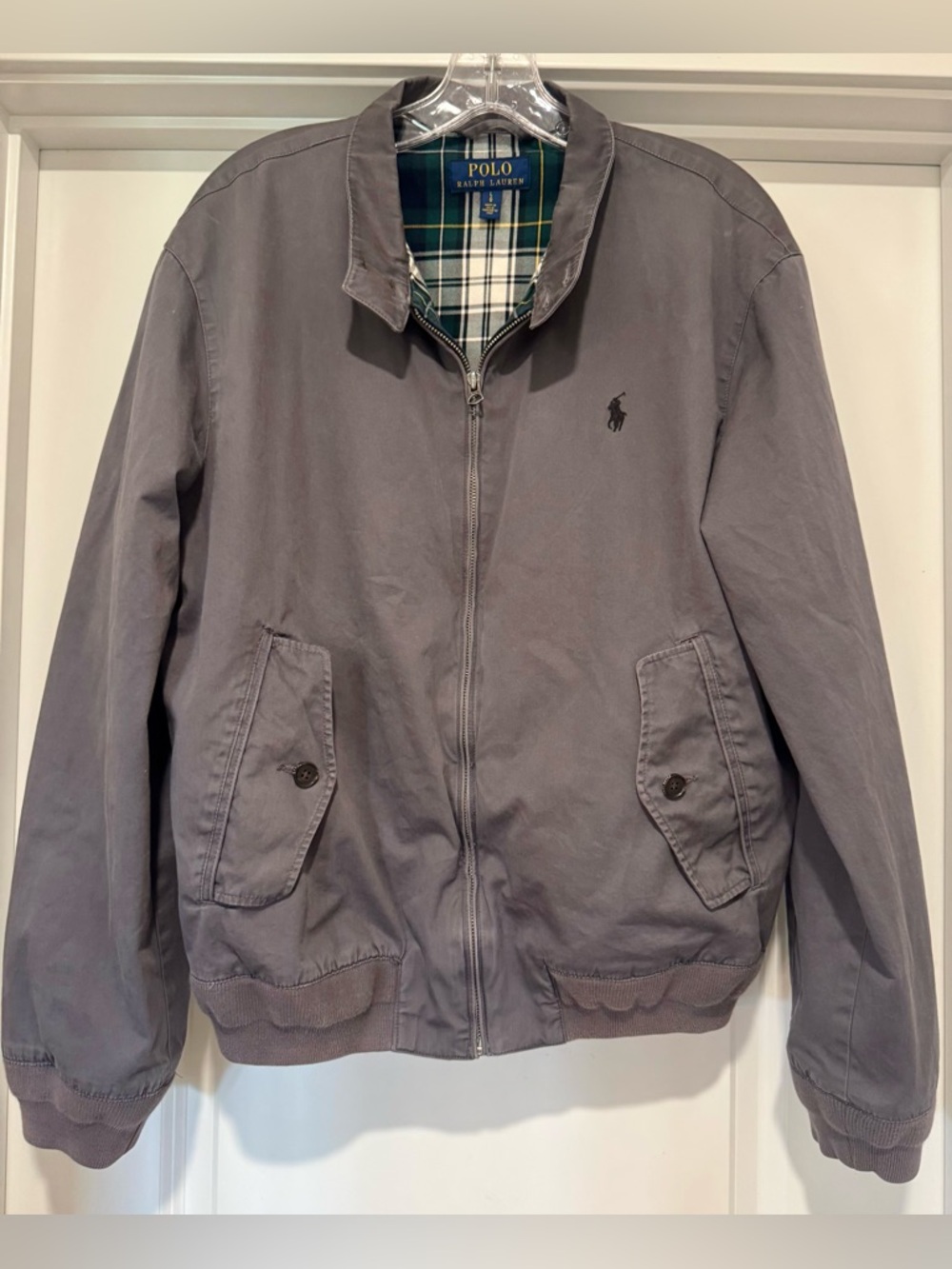 Polo by Ralph Lauren Men’s Slate Gray Zip-Front Harrington Jacket Size L